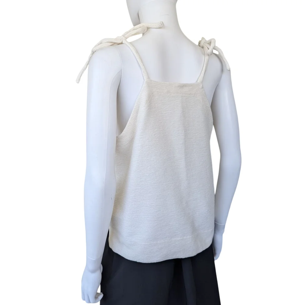Madewell Cream Tie-Strap Tank Top
